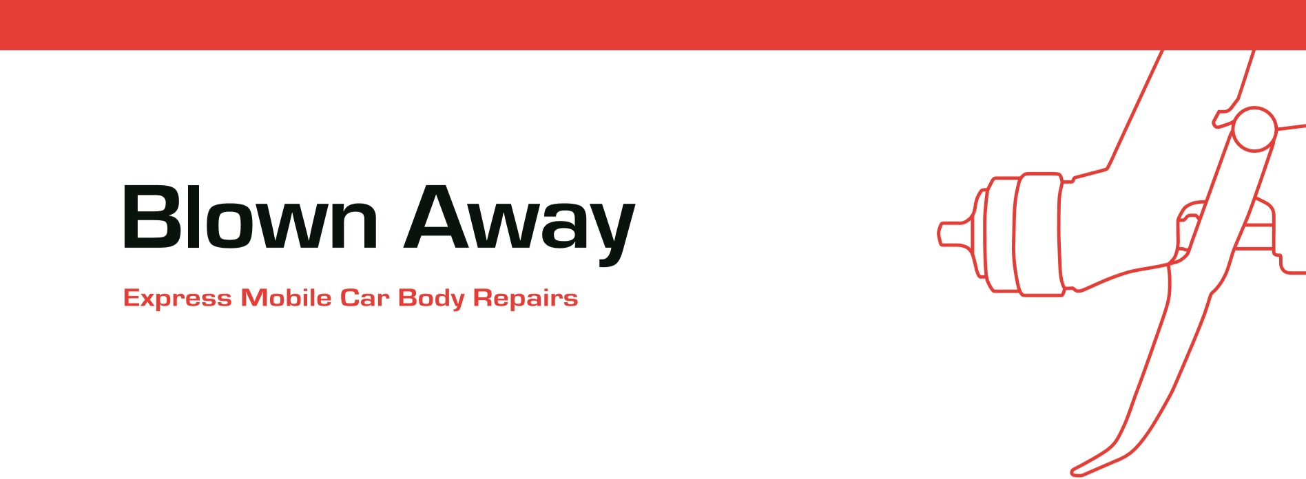 Blown Away mobile car body repairs Scottish Borders spray gun banner